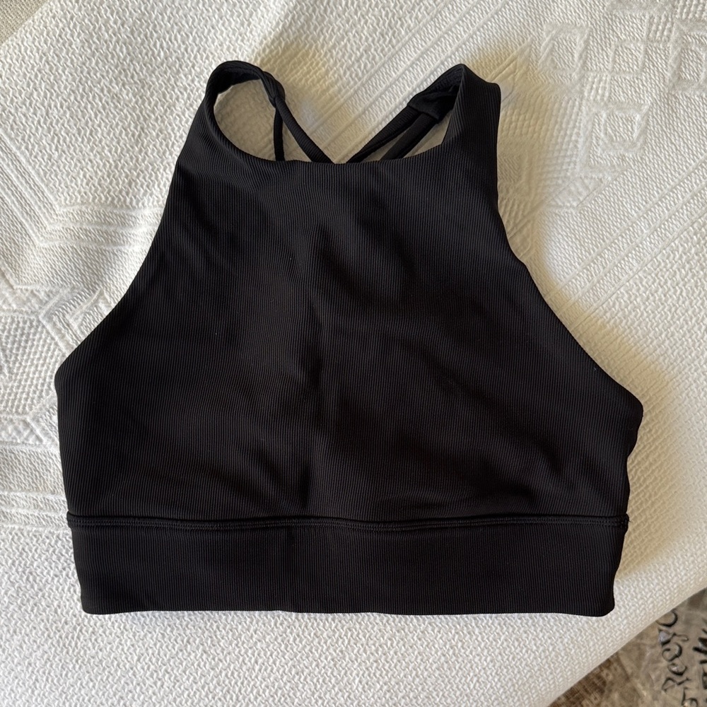 LULU LEMON Black Women's High Neck Sports Bra